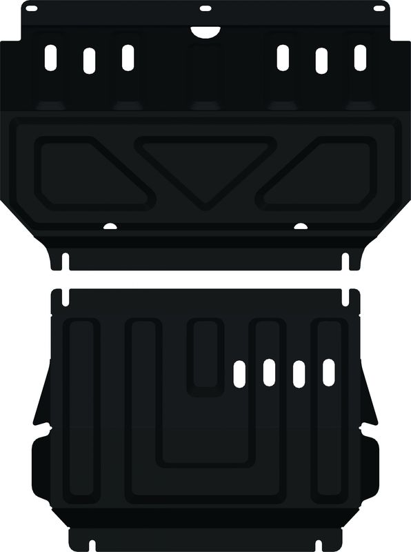 Защита алюминиевая Alfeco для картера и радиатора (2 части) Mitsubishi Pajero Sport II 2008-2015. Артикул ALF.14.08al