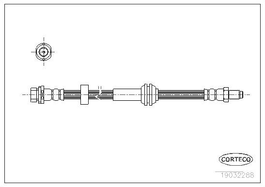 Тормозной шланг Corteco. Артикул 19032288