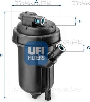 Топливный фильтр UFI для Saab 9-3 II 2004-2005. Артикул 55.125.00