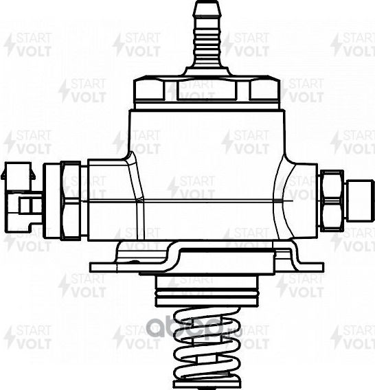 Топливный насос высокого давления (ТНВД) StartVOLT для SEAT Exeo 2010-2013. Артикул HPFP 059