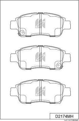 Тормозные колодки MK Kashiyama. Артикул D2174MH