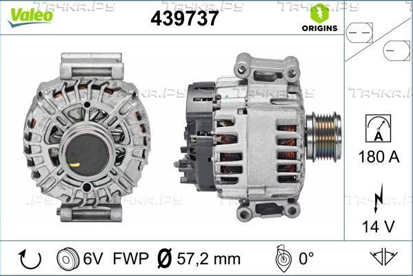 Генератор Valeo Origins New для Volkswagen Golf VII 2013-2026. Артикул 439737