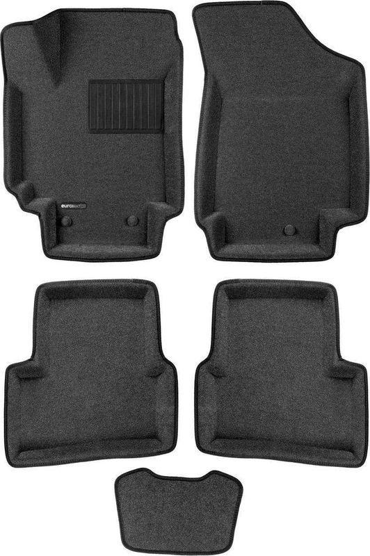 Коврики текстильные Euromat 3D Business для салона Hyundai Creta I 2016-2021 СЕРЫЕ. Артикул EMC3D-002728G