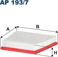 Воздушный фильтр Filtron правый для Jaguar XF II 2015-2026. Артикул AP 193/7
