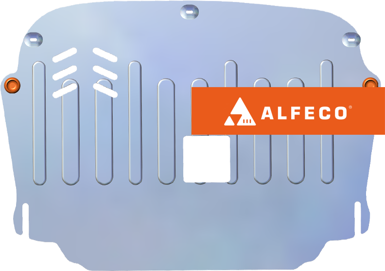 Защита алюминиевая Alfeco (4мм) для картера и КПП Changan Eado Plus 2019-2026. Артикул ALF.57.16 AL4