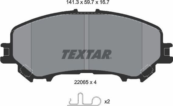 Тормозные колодки Textar. Артикул 2206503