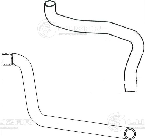 Патрубок радиатора (системы охлаждения) Luzar. Артикул LPK 0117
