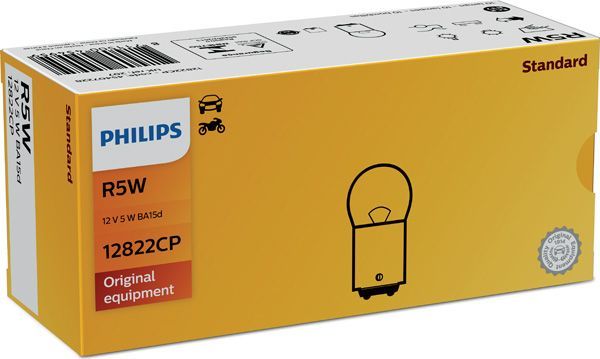 R5W 12V-5W (BA15d) Philips. Артикул 12822CP