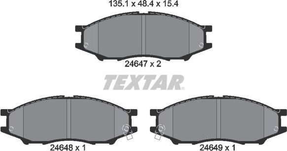 Тормозные колодки Textar. Артикул 2464701