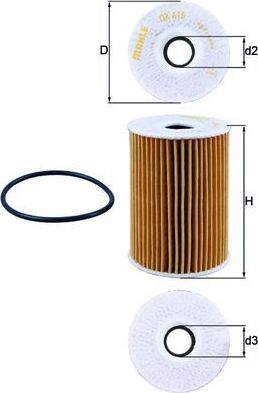 Масляный фильтр Mahle-Knecht. Артикул OX 415D
