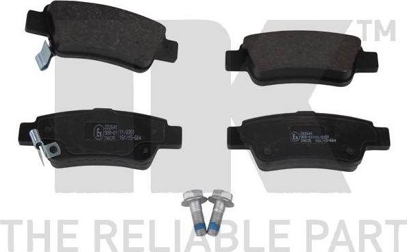 Тормозные колодки NK. Артикул 222641