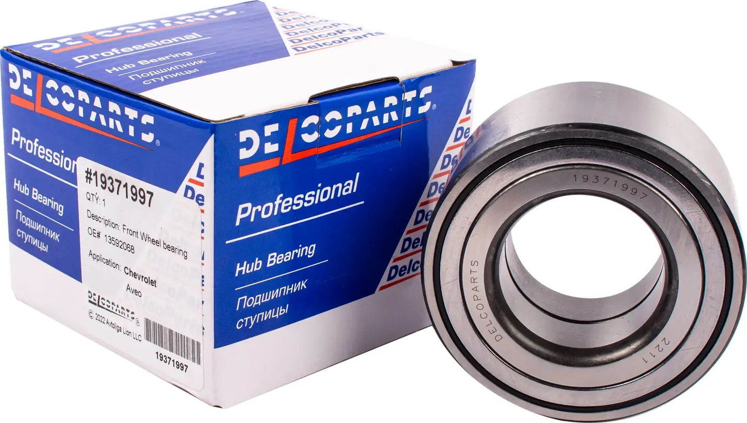 Подшипник ступицы передний Chevrolet AVEO (Delcoparts). Артикул 19371997