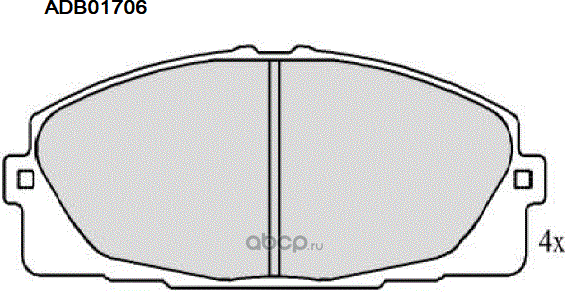 Колодки тормозные дисковые (Allied Nippon). Артикул ADB01706