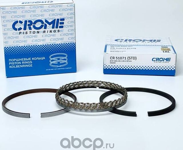 Комплект поршневых колец на 4 цил. STD LF (Crome). Артикул CR51071STD