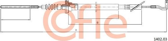 Трос сцепления Cofle. Артикул 92.1402.03