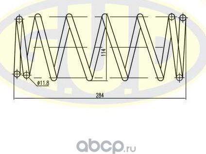 Пружина подвески G.U.D. задняя для Nissan Almera N16 2000-2006. Артикул GCS262037