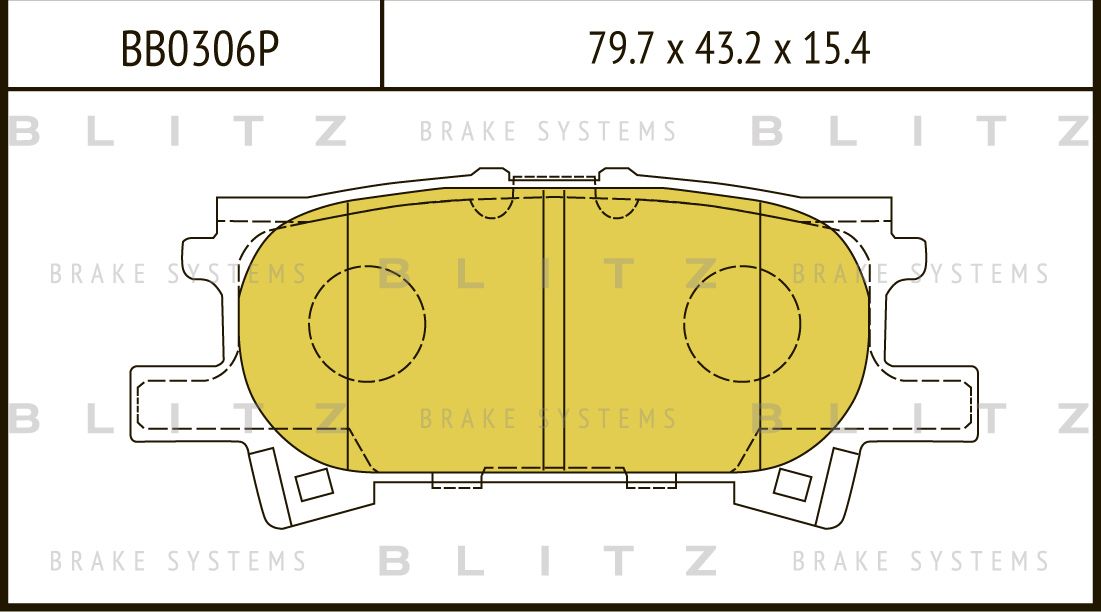 Колодки тормозные LEXUS RX300 03- задн. (Blitz). Артикул BB0306P