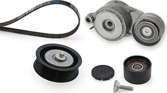 Приводной ремень поликлиновой с роликами (комплект) Gates Micro-V® Kit. Артикул K027PK2005