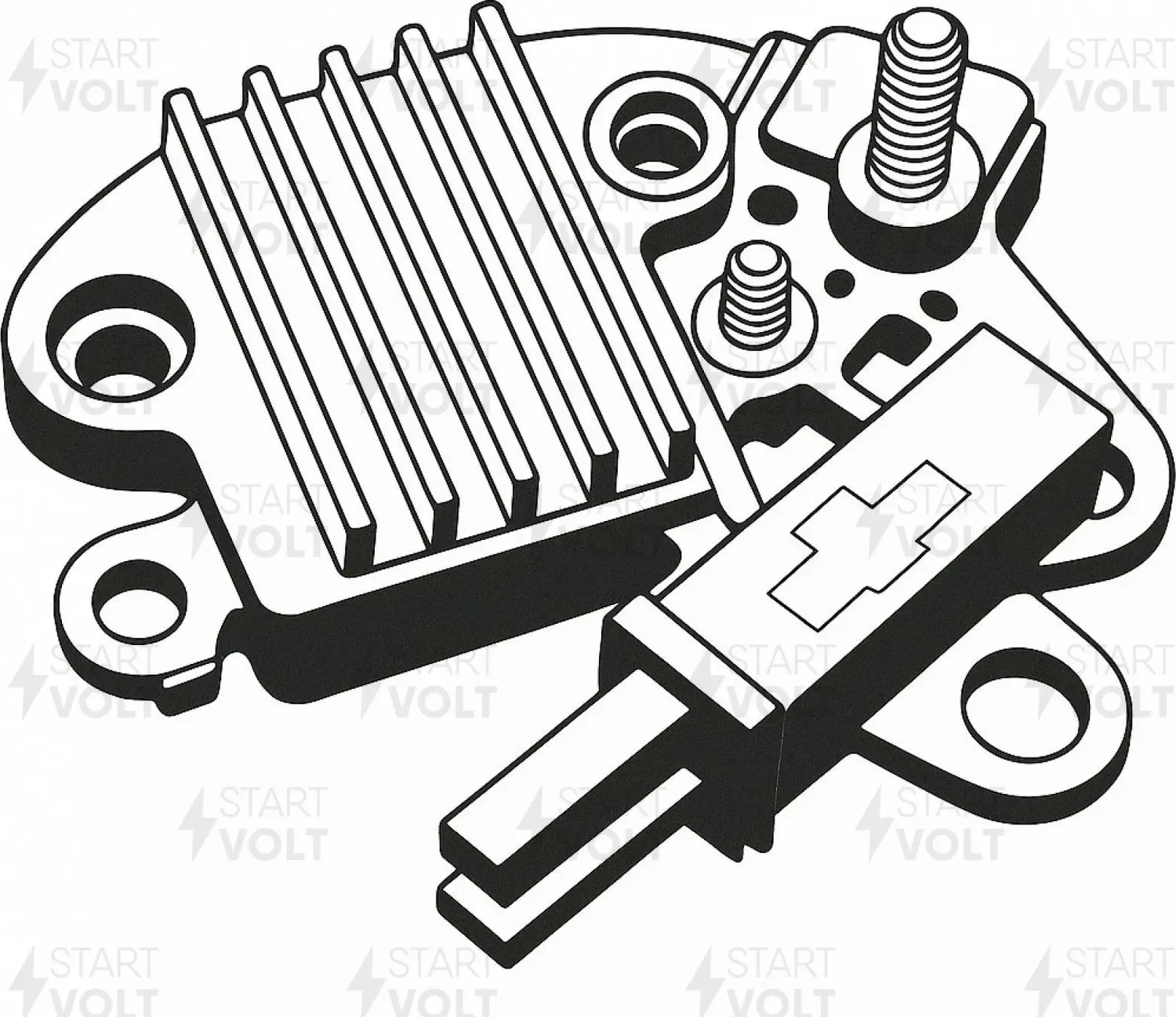 Регулятор напряжения ген. CHERY TIGGO 3 (14-)/TIGGO 7 (16-) 1.6I/1.5T (Startvolt). Артикул VRR 2703