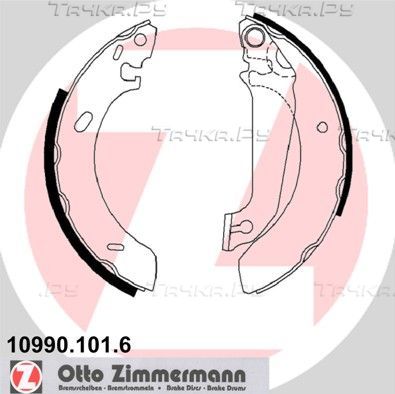 Тормозные колодки Zimmermann задние для Ford Escort V 1990-2000. Артикул 10990.101.6