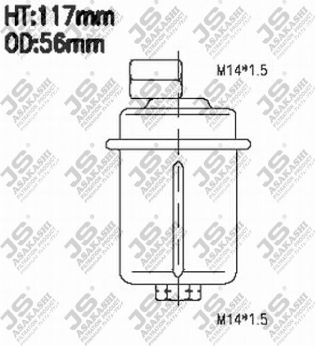 Топливный фильтр JS Asakashi для Hyundai Atos 1998-2003. Артикул FS9076
