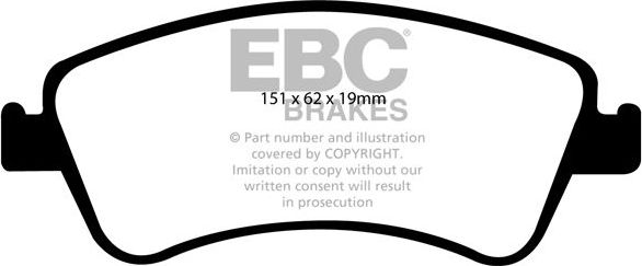 Тормозные колодки EBC Brakes. Артикул DP1950
