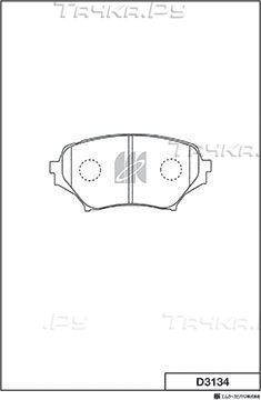 Тормозные колодки MK Kashiyama. Артикул D3134