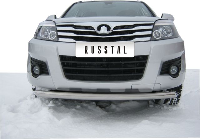 Защита RusStal переднего бампера d63 (дуга) для Great Wall Hover H3 2011-2014. Артикул GH3Z-000300
