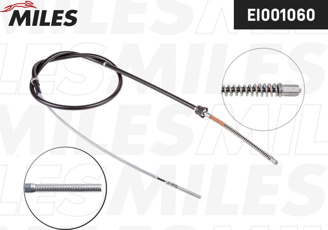 Трос ручника (тросик ручного тормоза) Miles. Артикул EI001060