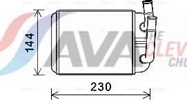 Радиатор отопителя (печки) AVA. Артикул VNA6381