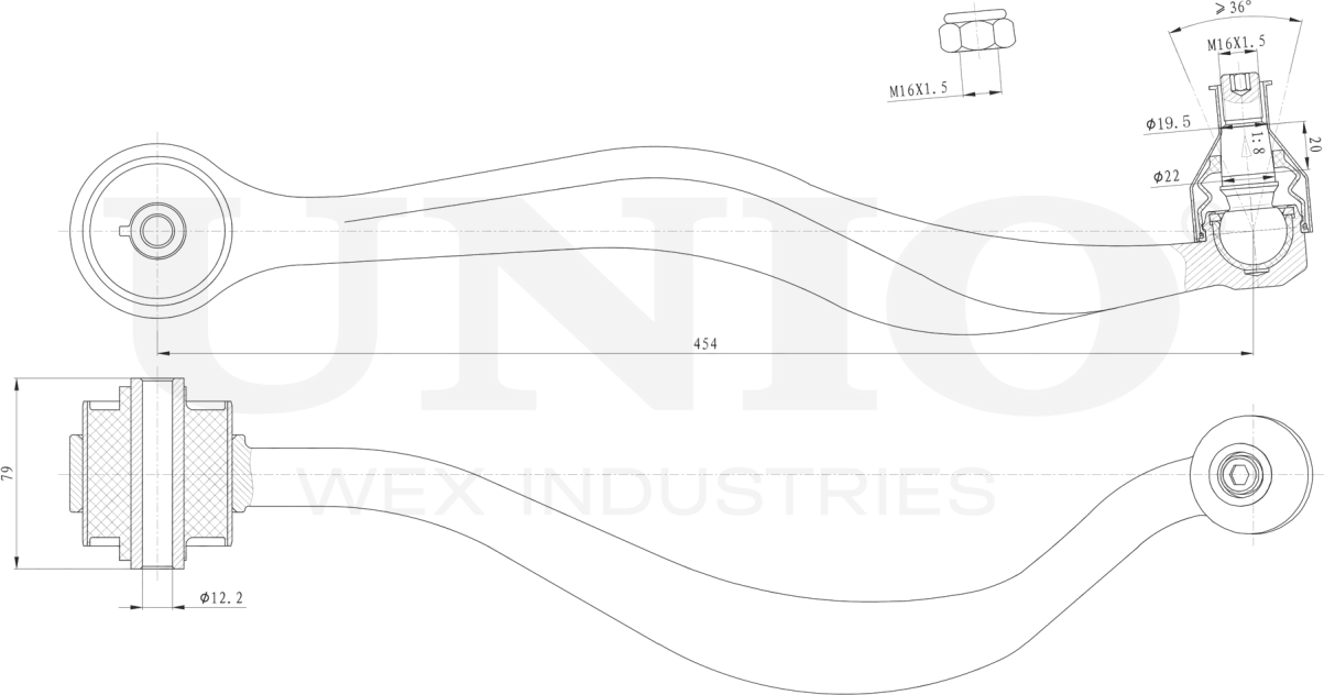 Рычаг подвески (Unio). Артикул SSP-40024