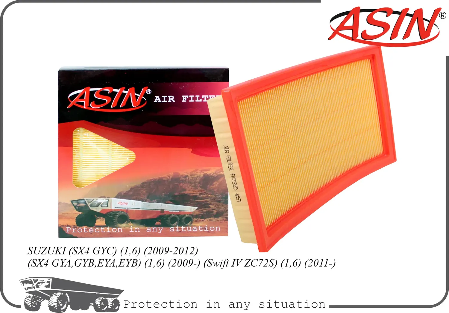 Фильтр воздушный (Asin). Артикул ASINFA2325