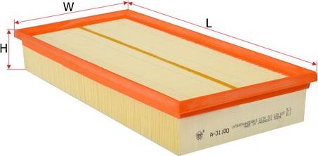 Воздушный фильтр Sakura. Артикул A-31100