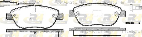 Тормозные колодки RoadHouse передние для Fiat Bravo II 2007-2014. Артикул 2859.11
