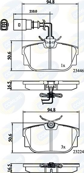 Тормозные колодки Comline Comline. Артикул CBP11151