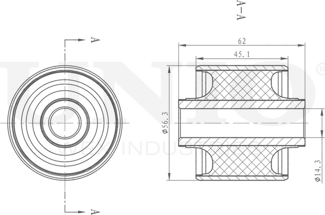 Сайлентблок рычага подвески (Unio). Артикул RMP-20313