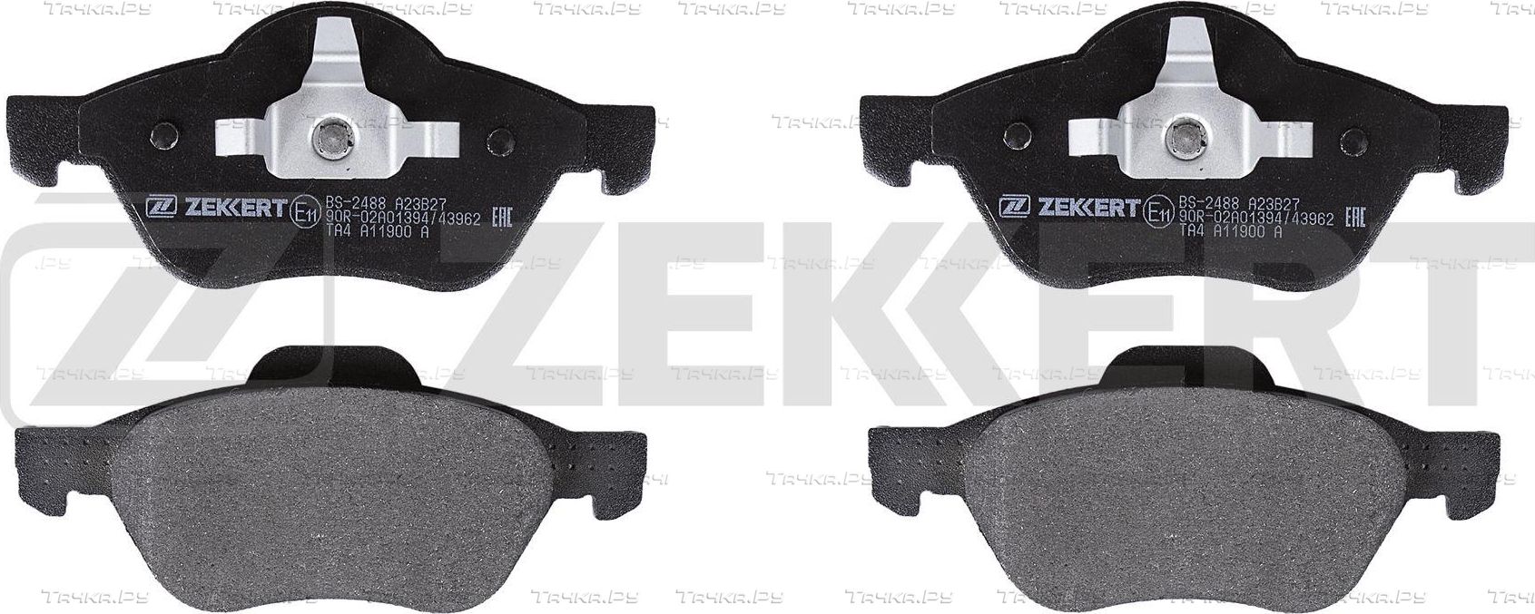 Тормозные колодки Zekkert передние для Renault Laguna II 2001-2007. Артикул BS-2488