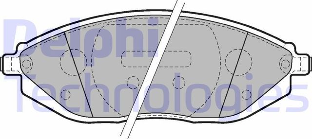 Тормозные колодки Delphi (Low-Metallic). Артикул LP2218