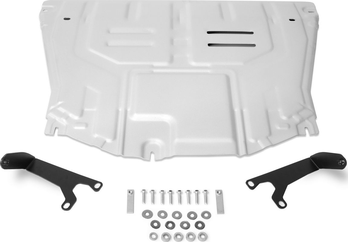 Защита алюминиевая Rival для картера и КПП Kia Seltos CVT 4WD 2020-2026. Артикул 333.2846.1