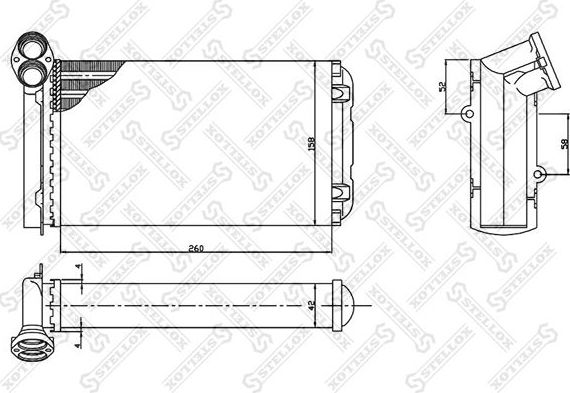 Радиатор отопителя (печки) Stellox. Артикул 10-35075-SX