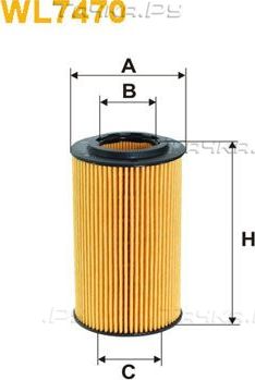 Масляный фильтр WIX Filters для Dodge Caliber I 2010-2013. Артикул WL7470