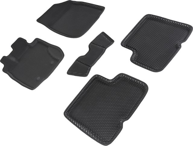 Коврики Seintex 3D EVA ромб для салона Renault Duster I АКПП 2010-2015 ЧЕРНЫЕ. Артикул 95228