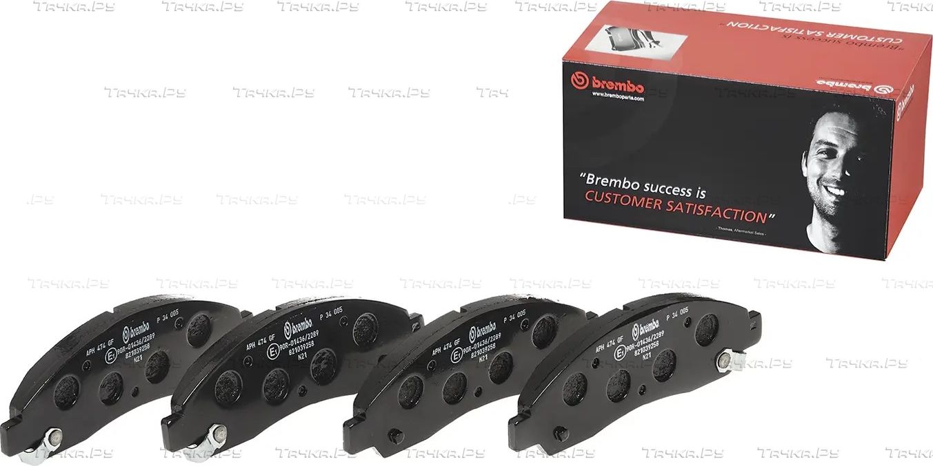 Тормозные колодки Brembo передние для Great Wall Hover H3 2008-2016. Артикул P 34 005