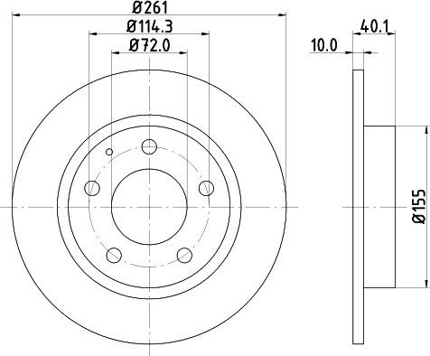 Тормозной диск Nisshinbo. Артикул ND5006K