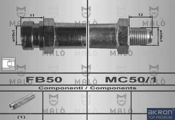 Тормозной шланг Malò. Артикул 80593