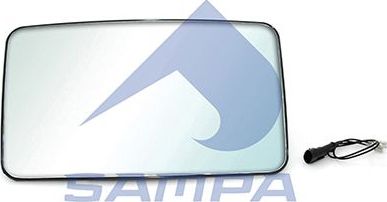 Зеркальное стекло бокового зеркала Sampa. Артикул 061.145