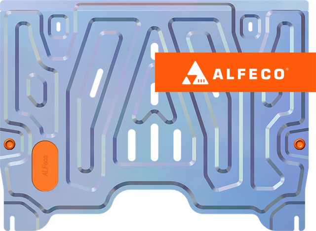 Защита алюминиевая Alfeco для картера и КПП Nissan Murano Z52 2014-2026. Артикул ALF.15.450al