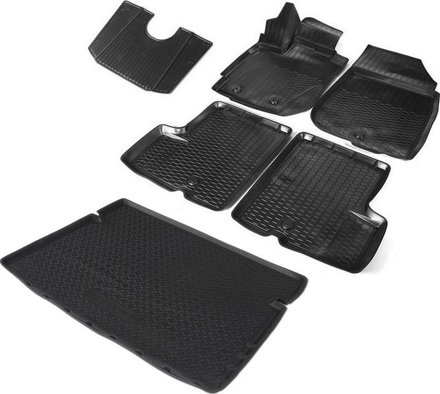 Комплект ковриков Rival для салона и багажника Renault Duster I рестайлинг (4WD) 2015-2020. Артикул K14701007-6