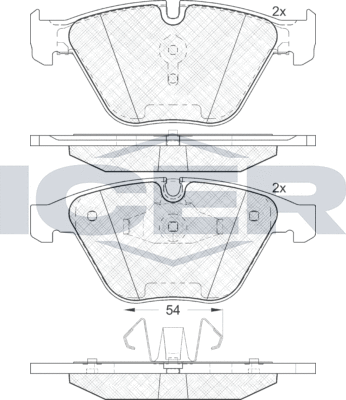 Тормозные колодки Icer. Артикул 181940