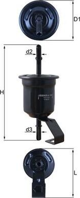 Топливный фильтр Mahle. Артикул KL 1161